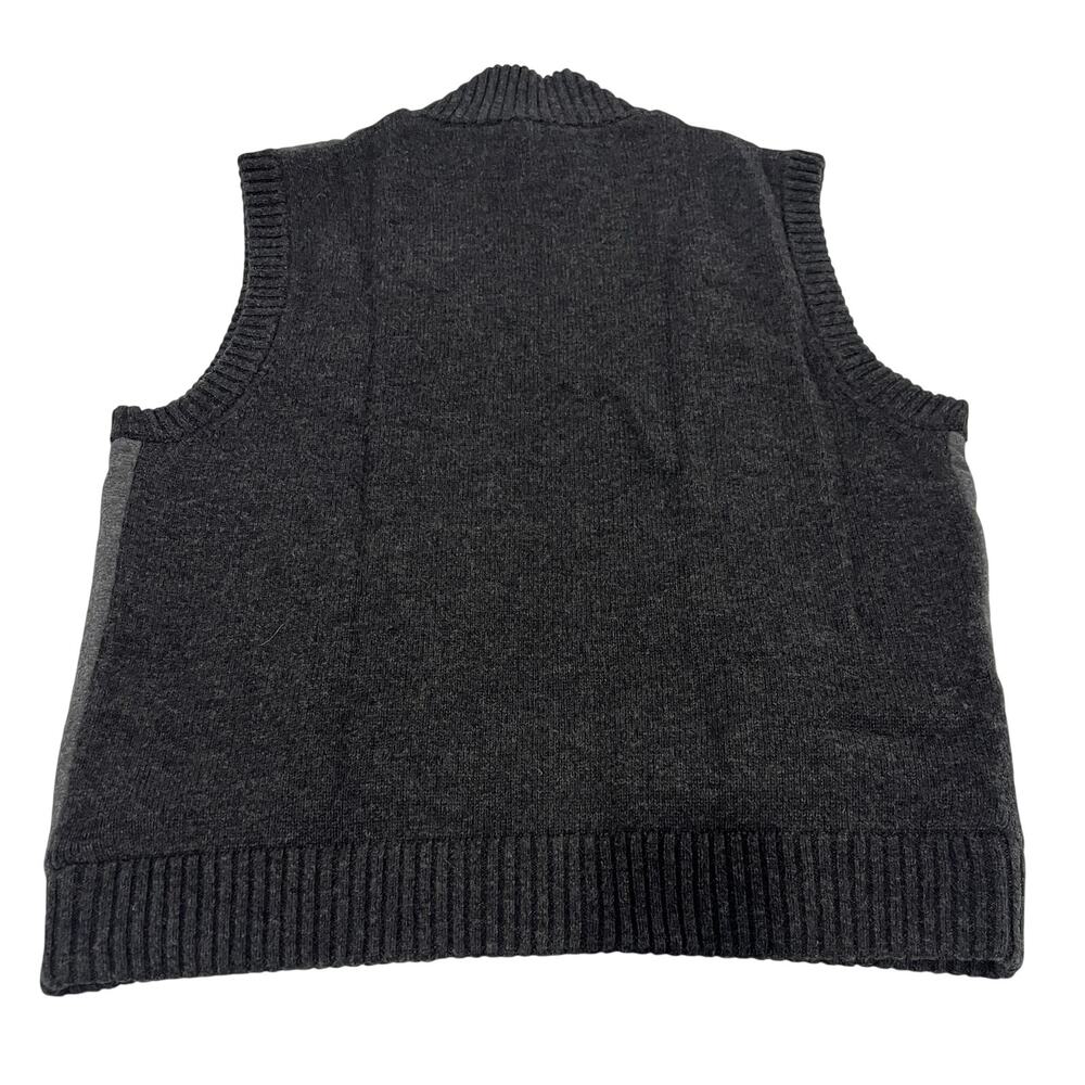 1-66 NEIMAN MARCUS Men's Wool Cashmere Full-Zip Sweater Vest Gray Large - Picture 5 of 8